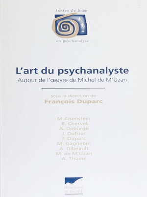 cover image of L'Art du psychanalyste